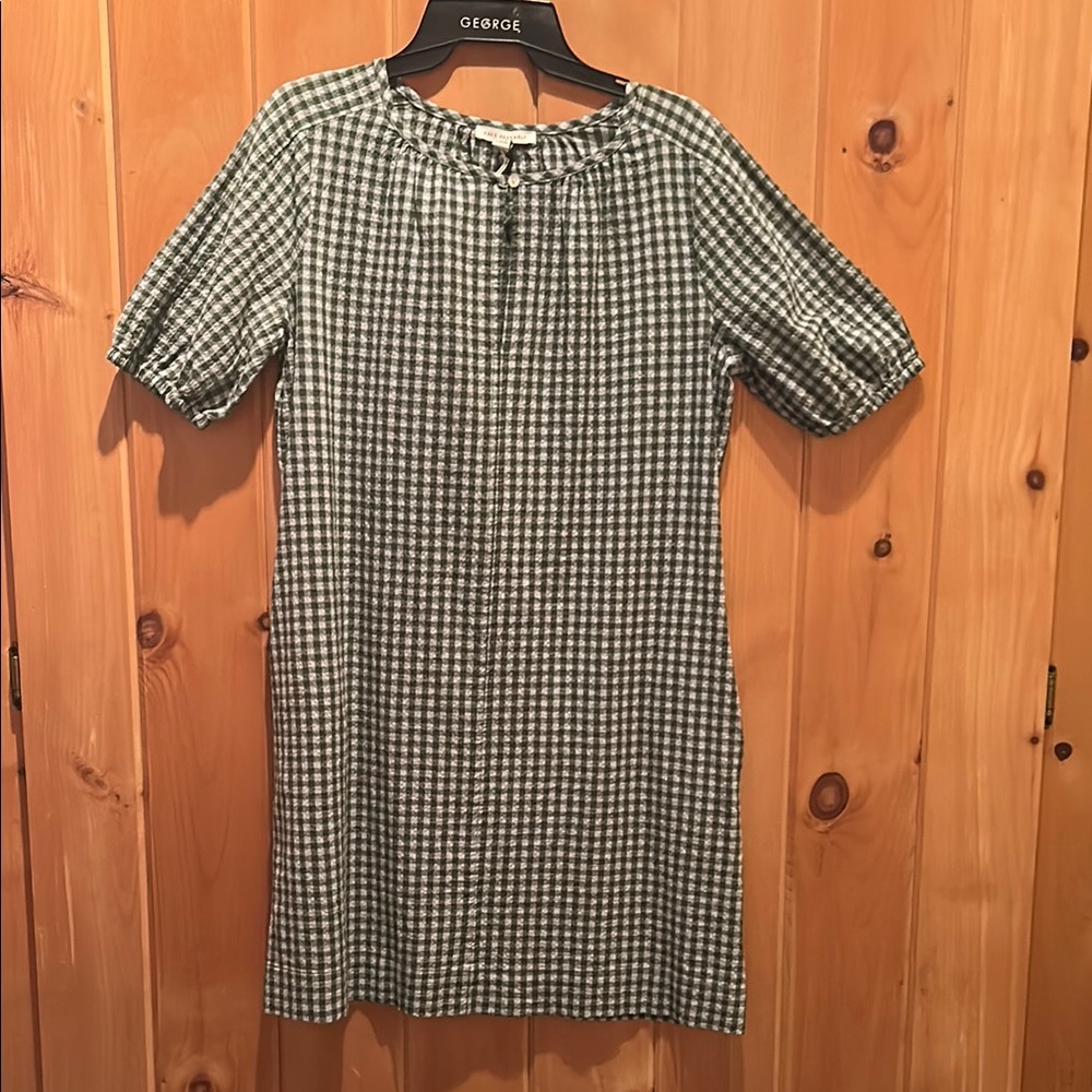Free Assembly Women's Dress in Green Gingham
